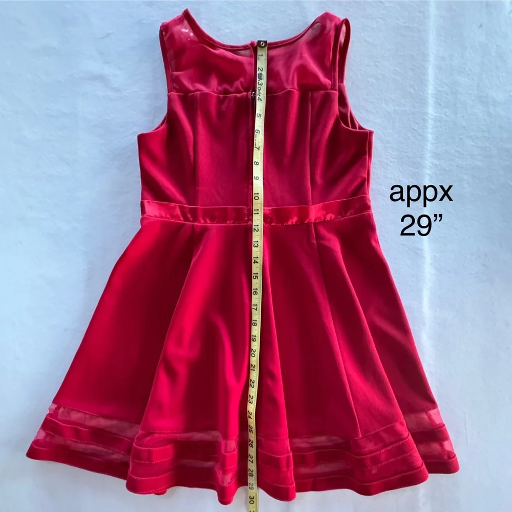 Calvin Klein Formal Dress Youth Girls Red (12.5)